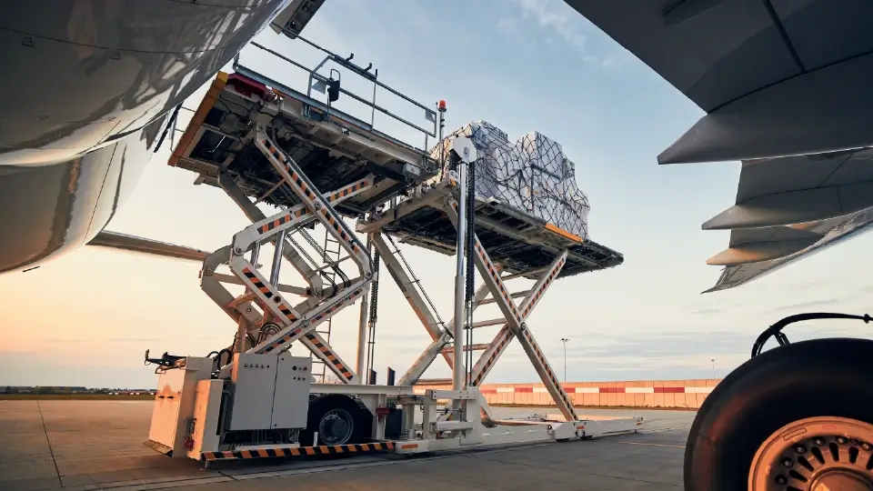 A shipment being loaded onto an aircraft for delivery to a clinical trial by Axelerist
